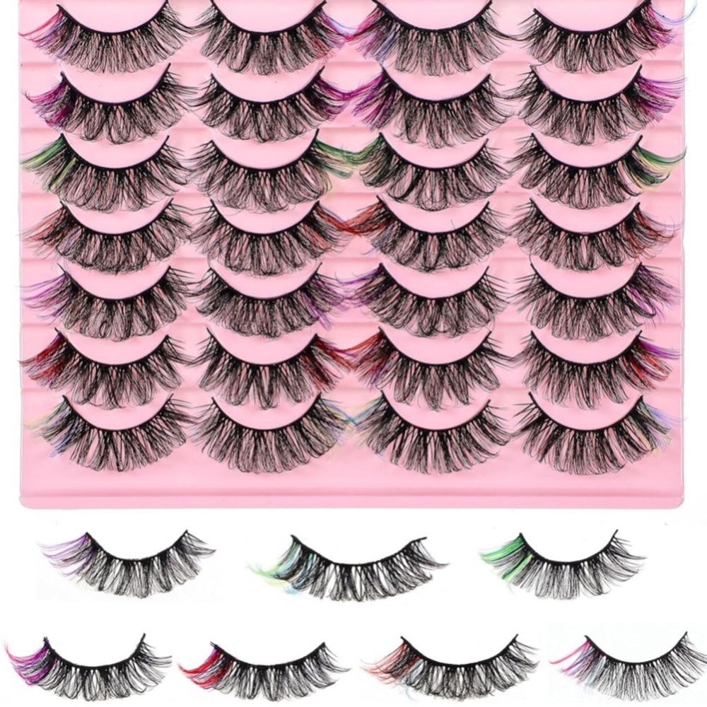 Vibrant Multi-Color False Eyelashes Set